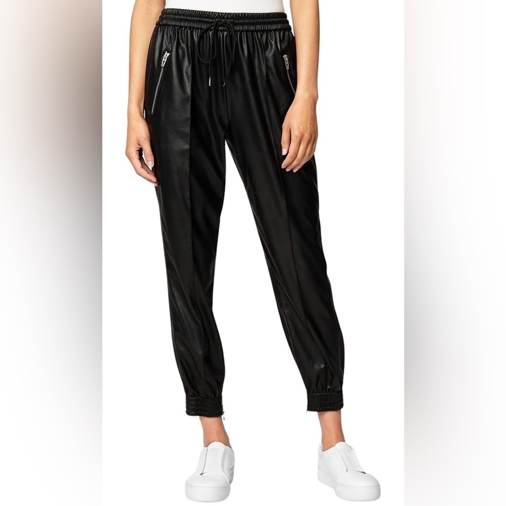 BLANKNYC  Luxury Clothing Vegan Leather Jogger Pants